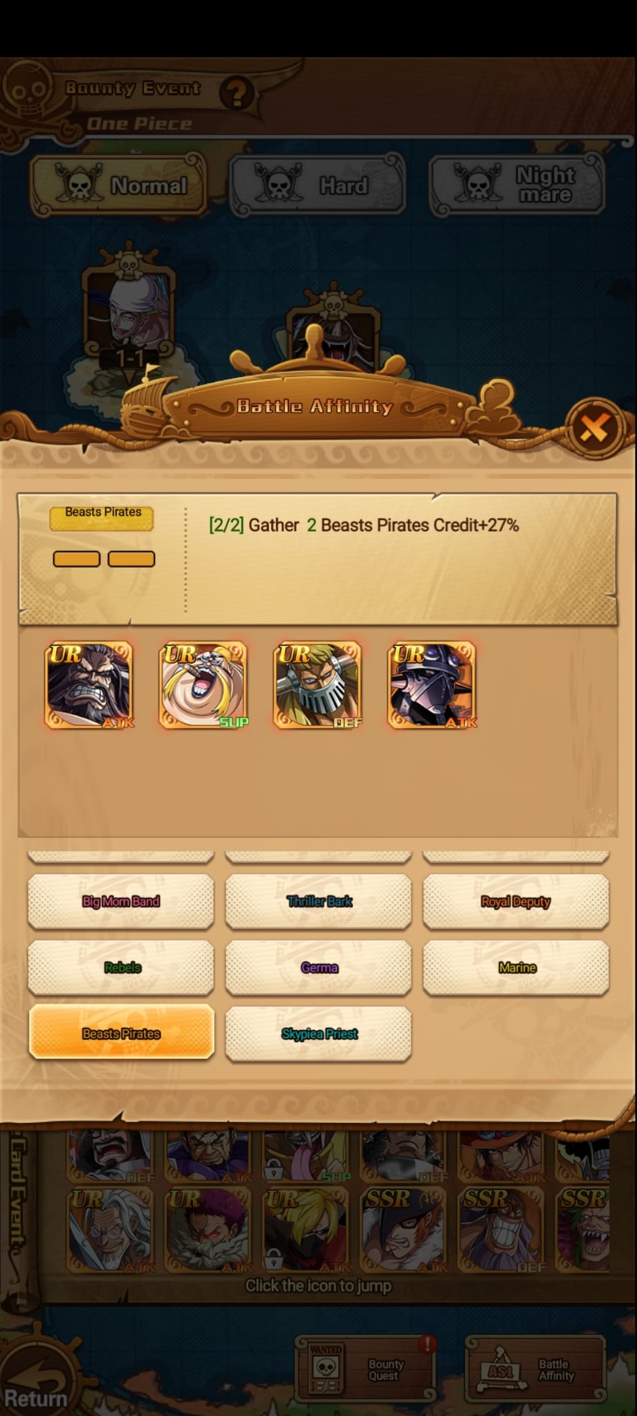 Afinidad Beasts Pirates