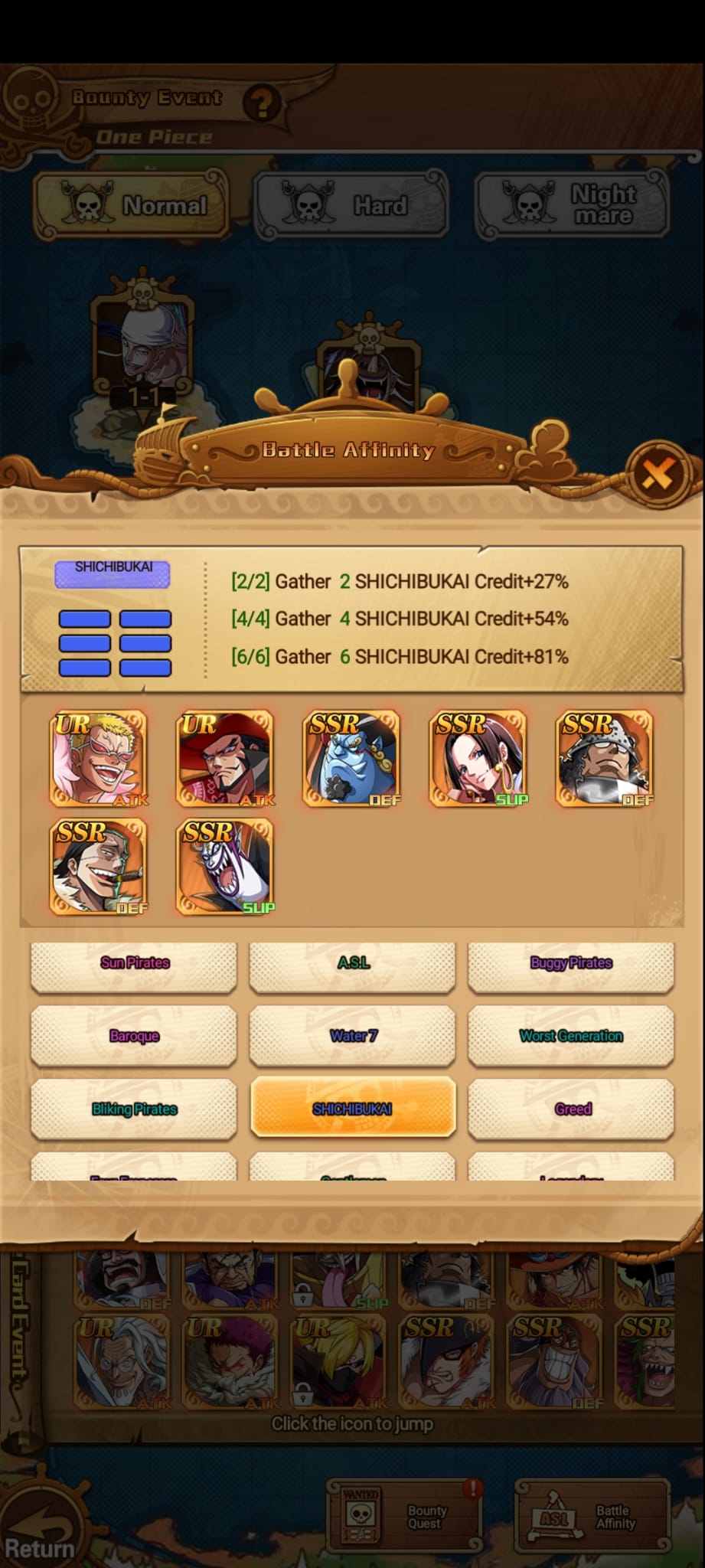 Afinidad SHICHIBUKAI