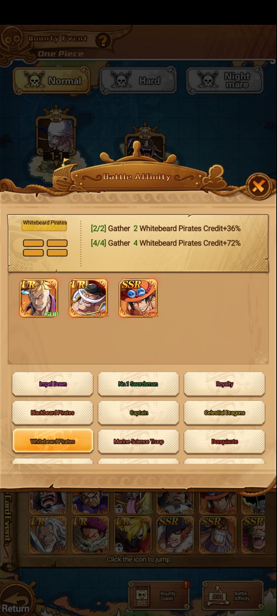 Afinidad Whitebeard Pirates