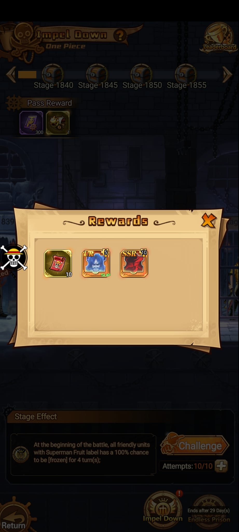 Reward con 10 shards SSR