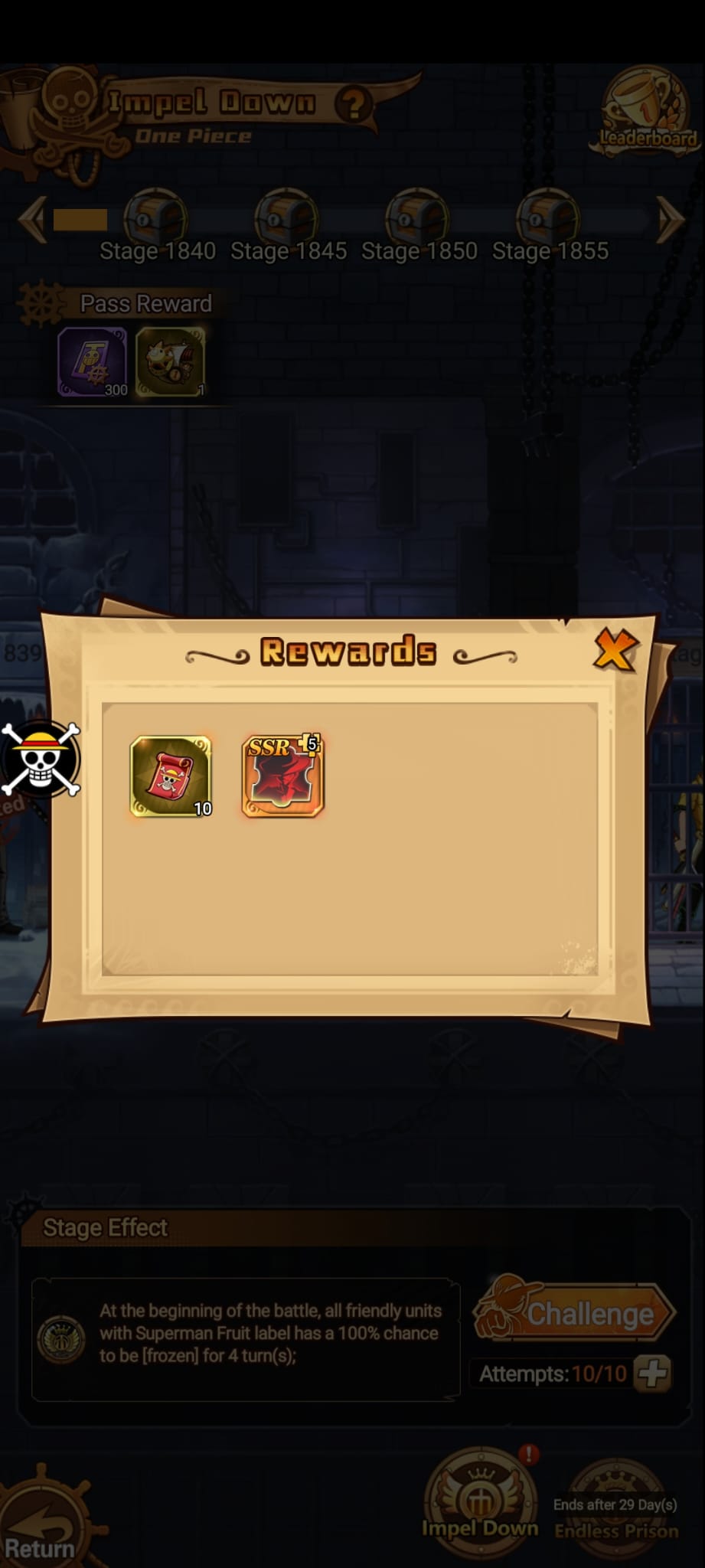 Reward con 5 shards SSR