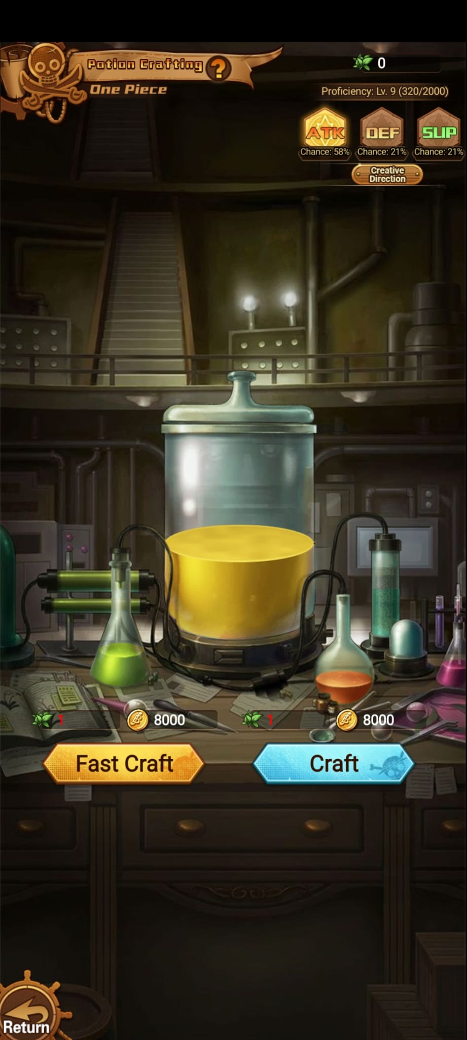 Potion Crafting en Vegapunk's Lab