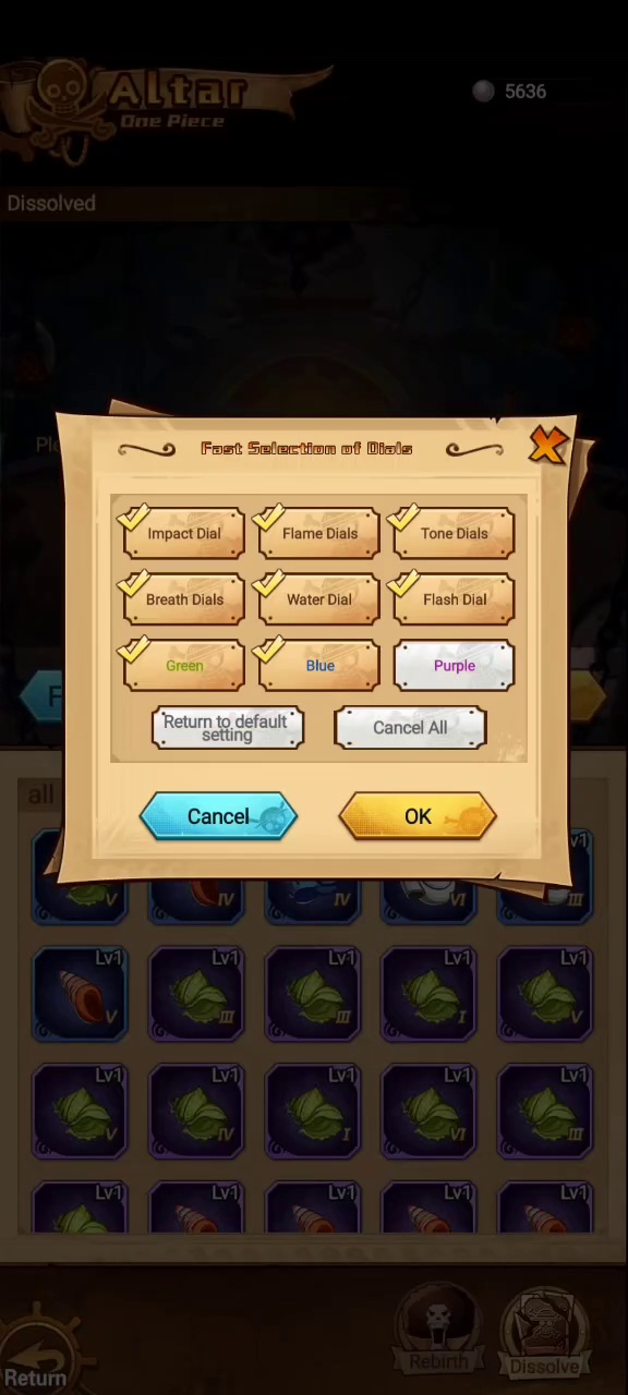 Dial filter