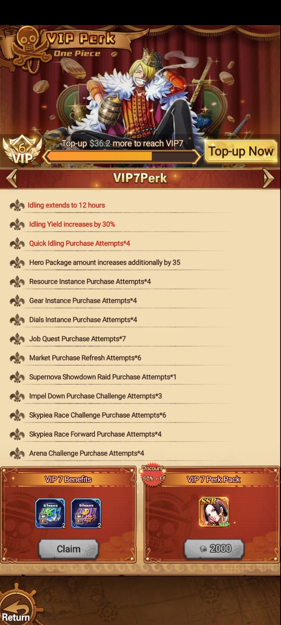 VIP7 Perk